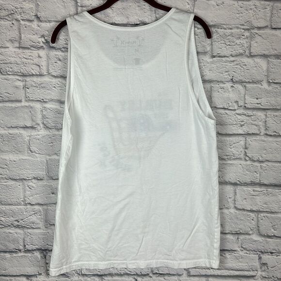 Hurley Men's White Everyday Washed Shaka Stripes Tank Size Medium - Picture 6 of 6